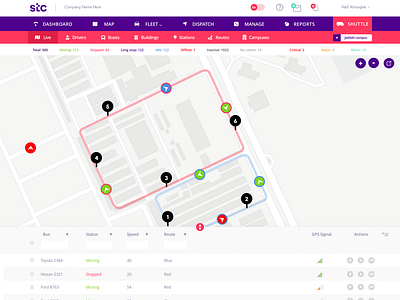 Shuttle live tracking