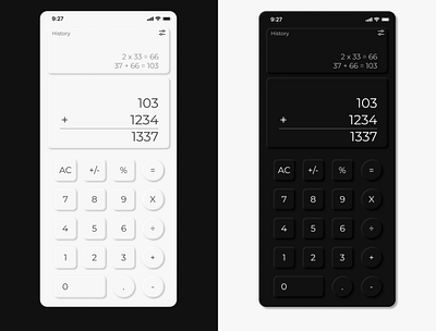 DailyUI Submission #004 - Calculator (Neumorphic) appdesign calculator daily 100 challenge dailyui dailyui004 design layout minimal mobiledesign ui ux