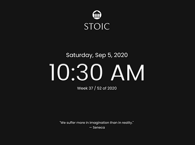 My Chrome extension Stoic (it's live!) chrome extension design minimal philosophy ui