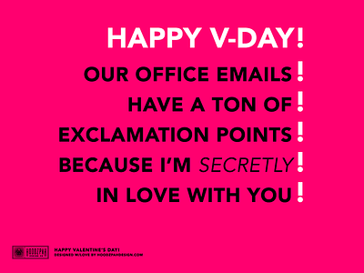 Valentines Day Card - Office Spouse card exclamation points hoodzpah office romance secret admirer valentines day vday