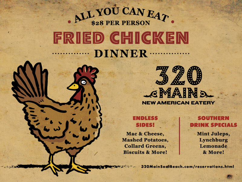 All You Can Eat Fried Chicken Dinner - Postcard by Arturo Jimenez for