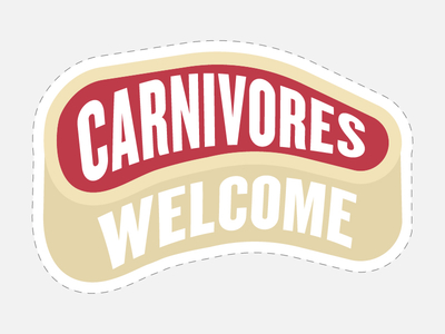 Beyond Meat - Photobooth Prop - Carnivores Welcome beyond meat cutout meat photobooth prop vegan vegetarian