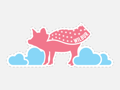 Beyond Meat - Photobooth Prop - Flying Wilbur beyond meat cutout flying photobooth pig prop vegan vegetarian when pigs fly