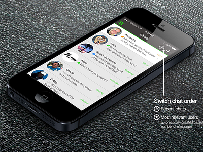 Threema Design Concept | Chat Overview instant messaging ios redesign threema whatsapp alternative