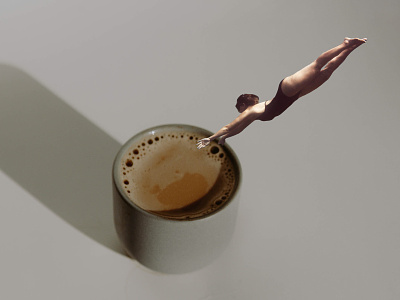 coffe time art art direction artwork body coffee coffee cup collage collage art collage maker illustration morning coffee morning routine portrait