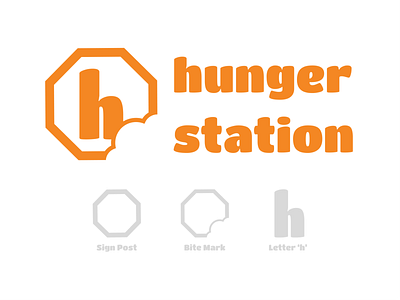 Hunger Station Logo branding design food logo logo design