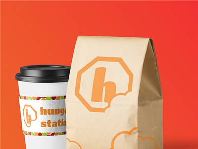 Hunger Station Package Design branding design food label label design logo logo design package package design