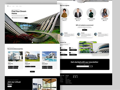 HomeX Landing Page design landing page real estate ui ui design web design