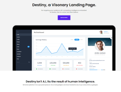A landing page design web design
