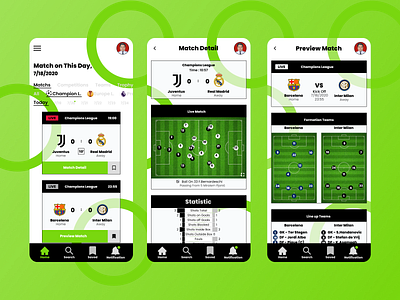 UI Design Live Football Screen