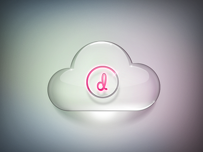 Cloud cloud glass icon