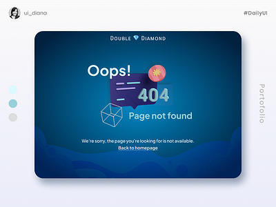 404 - Page Not Found (Exploration) 404 404 page not found android daily 100 challenge daily008 dailyui dailyui008 design dribbble figma page not found portofolio ui uiux ux web website