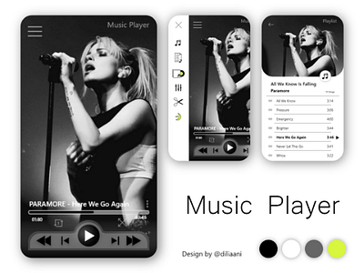 Music Player (Light Mode)