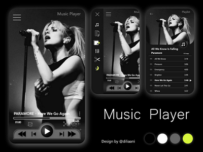 Music Player (Dark Mode)