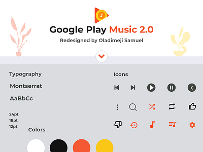 Google PlayMusic 2.0 Soft UI ui ux