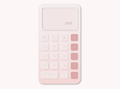 Neomorph Pink Calculator calculator dailyui neomorph neomorphism sketch skeuomorph