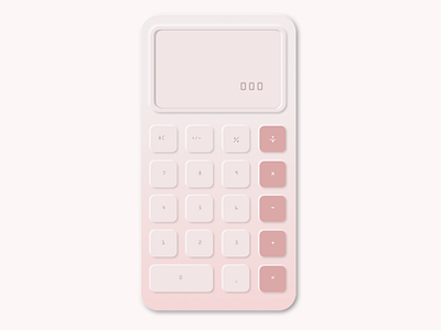 Neomorph Pink Calculator