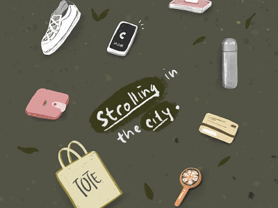 Strolling in the City design doodle doodleaday doodleadayjune illustration