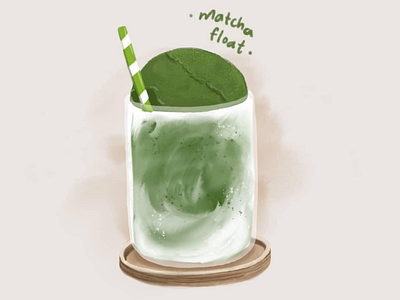 Matcha Float! childrensbook foodillustration illustration illustrationdesign matcha