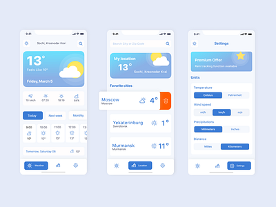 Weather Forecast App design mobile app weather weather app