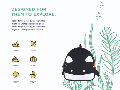 Customize illustration for Orca backpack