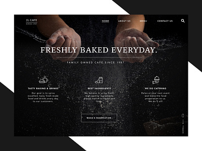 JL Cafe Landing Page design landingpage web design