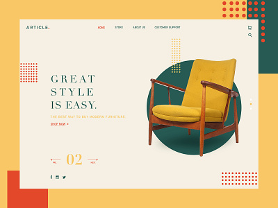 Furniture Landing Page UI daily ui design ecommerce landingpage sketchapp ui uidesign web design