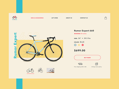 Bike Store Product Page daily ui ecommerce sketchapp ui web design