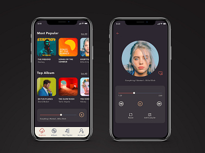 Music App UI design