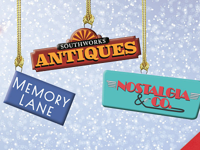 Christmas Post antiques bevel business christmas gift voucher logos ornament ribbon social media social media design social post winter