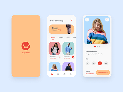 Bajubalu Fashion Store app app design clothing concept app design design designer fashion fashion store fashion store app mobile mobile app ui ux