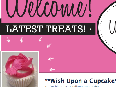 Wish Upon a Cupcake - Facebook timeline branding facebook timeline graphic design identity logo social media web