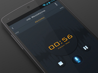 HD Audio Recorder - Redesign android app mobile app recording redesign voice recorder