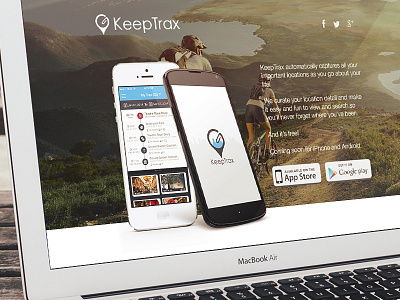 KeepTrax Website keeptrax landing page launching page mobile app one page webpage website