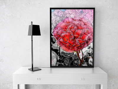 PION cover art design flower flower illustration flowers illustration pioneer pixel art poster rose smoke wallart