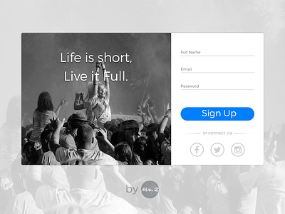 Sign Up card minimal sign-in simple sing-up ui