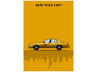NYC Taxi Illustration cab illustration newyork newyorkcity nyc photoshop taxi