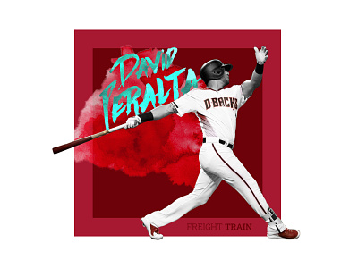 Peralta The Freight Train baseball design illustration photoshop typography