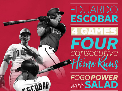 Escobar 4 games, 4 home runs.