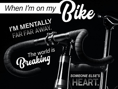 On My Bike. cycling design graphic design illustration illustrator indesign type typography