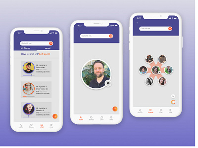 Mobile app-connecting with friends app connecting connection friends mobile app mobile design ui ux