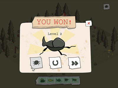 Game Winner screen app bugs design game games illustration ui uxui web