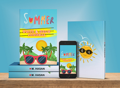 Summer Write & Draw Journal amazonkdp book cover book design bookcover bookdesign coverdesign design illustration summer journal