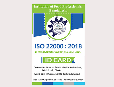 ID Card banner graphic design id card design iso training