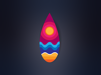 Minimal sea sunset