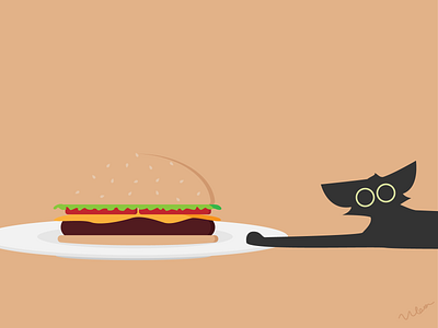 Catventure #14 art burger cat character design charcter design graphic graphic design illustration illustrator minimal minimalist vector