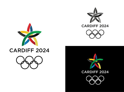 Cardiff 2024 brand branding bridges campaign celtic knot culture daffodil graphic design logo olympic games olympics