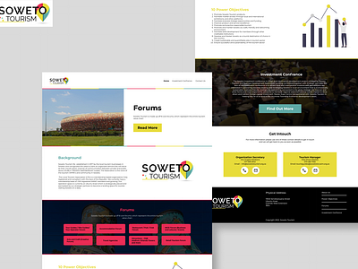 Soweto Tourism Web Design app branding design graphic design illustration ui