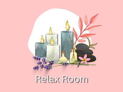 Relax Room canva template design meditation relax room