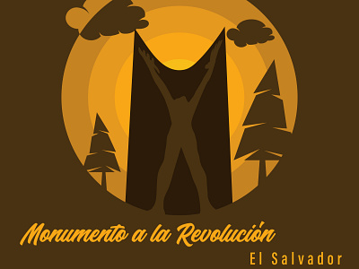 Monumento a la Revolución design el salvador flat design flat illustration flatdesign illustration illustrator monument vector